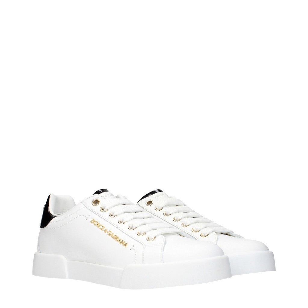 Dolce & Gabbana Leren sneakers – Wit