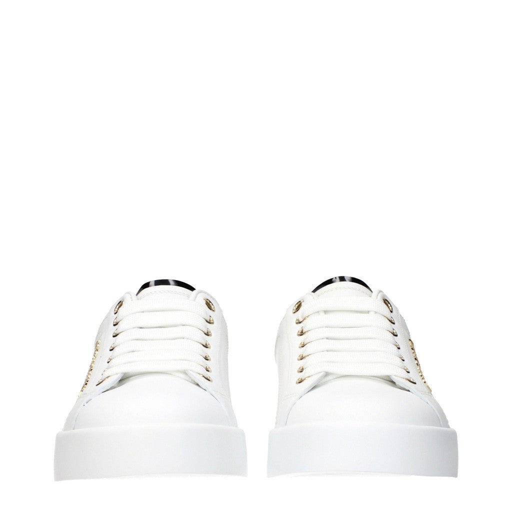 Dolce & Gabbana Leren sneakers – Wit