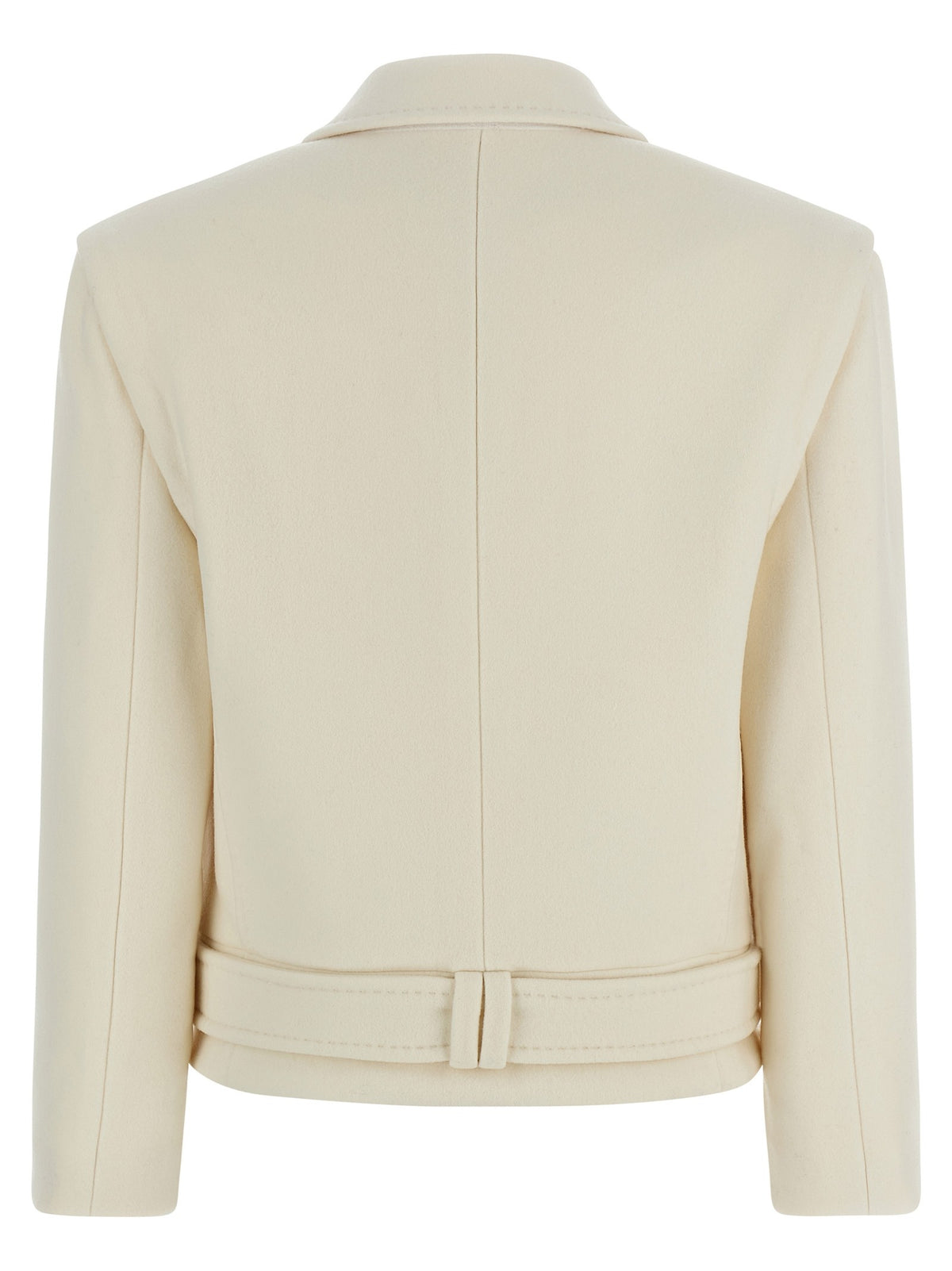 Balmain Dubbelrij Mantel – Wit