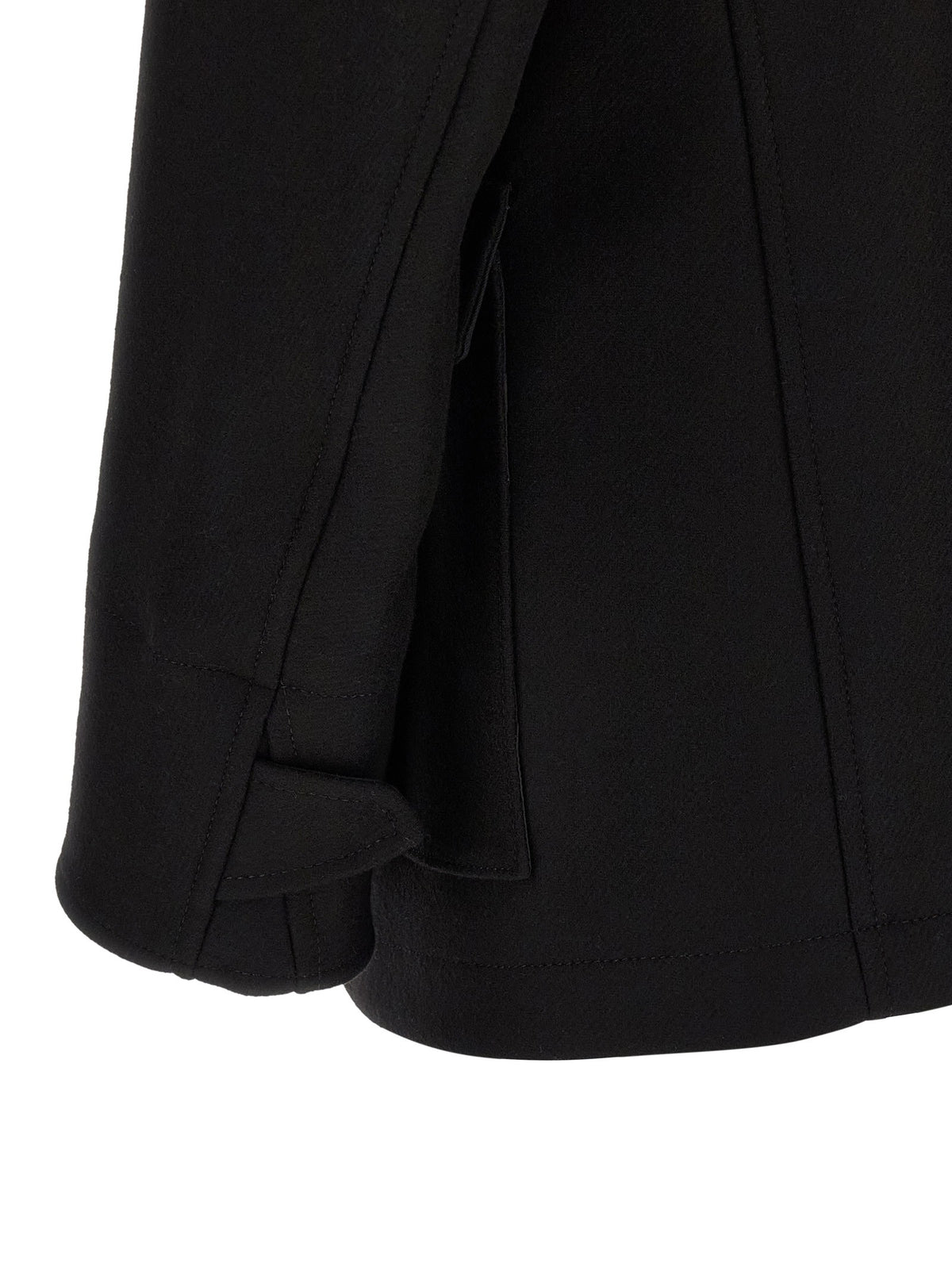 Dsquared2 Dubbelrij Wollen Jas – Zwart