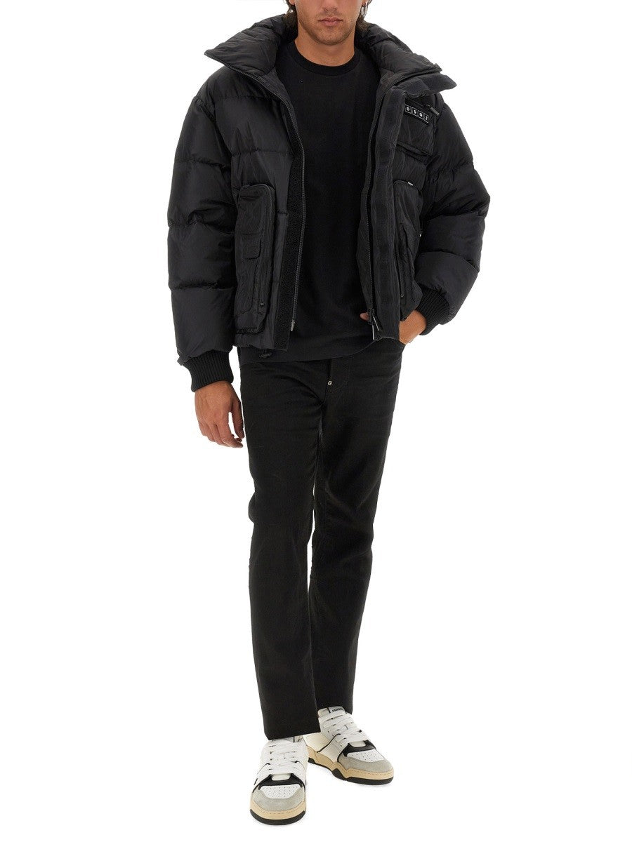 Dsquared2 Donsjas met logo – Zwart