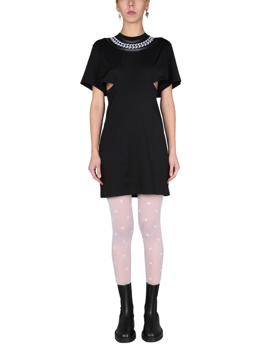 Givenchy Jurk met 3D-kettingprint – Zwart