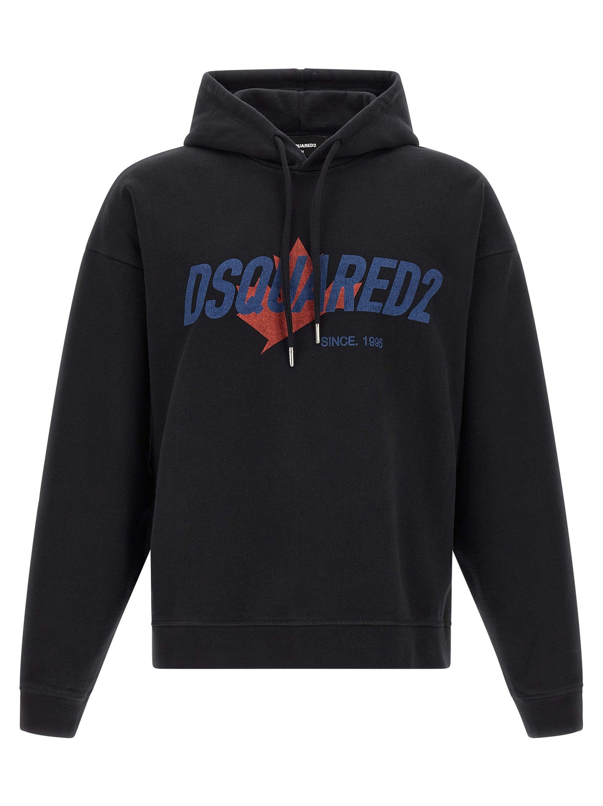Dsquared2 Hoodie met vintage logoprint – Zwart