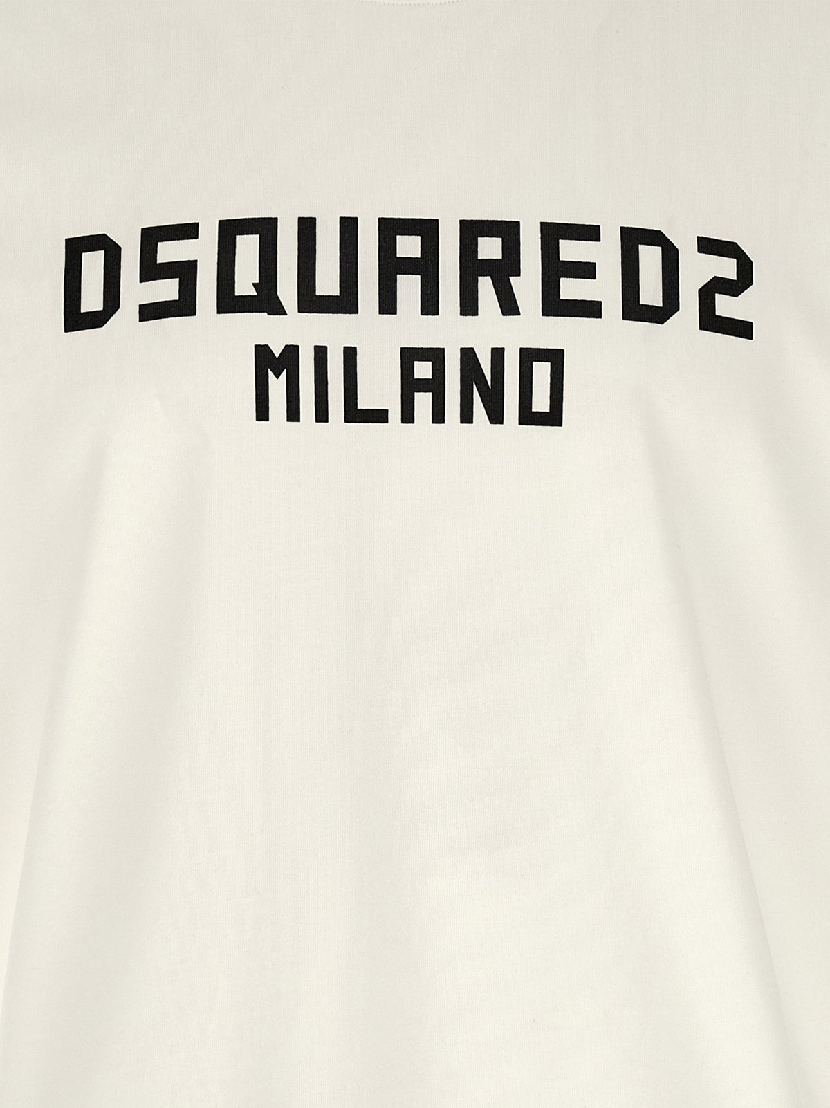 Dsquared2 T-shirt met contrastprint – Wit / Zwart
