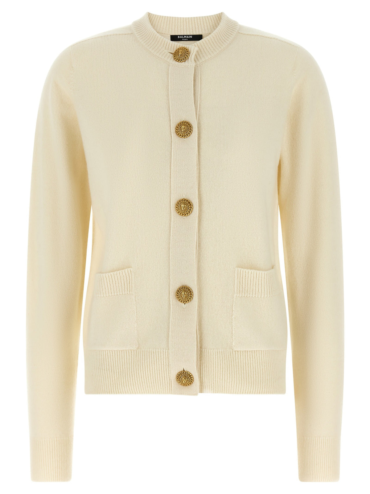 Balmain Vest van kasjmier en wol – Crème