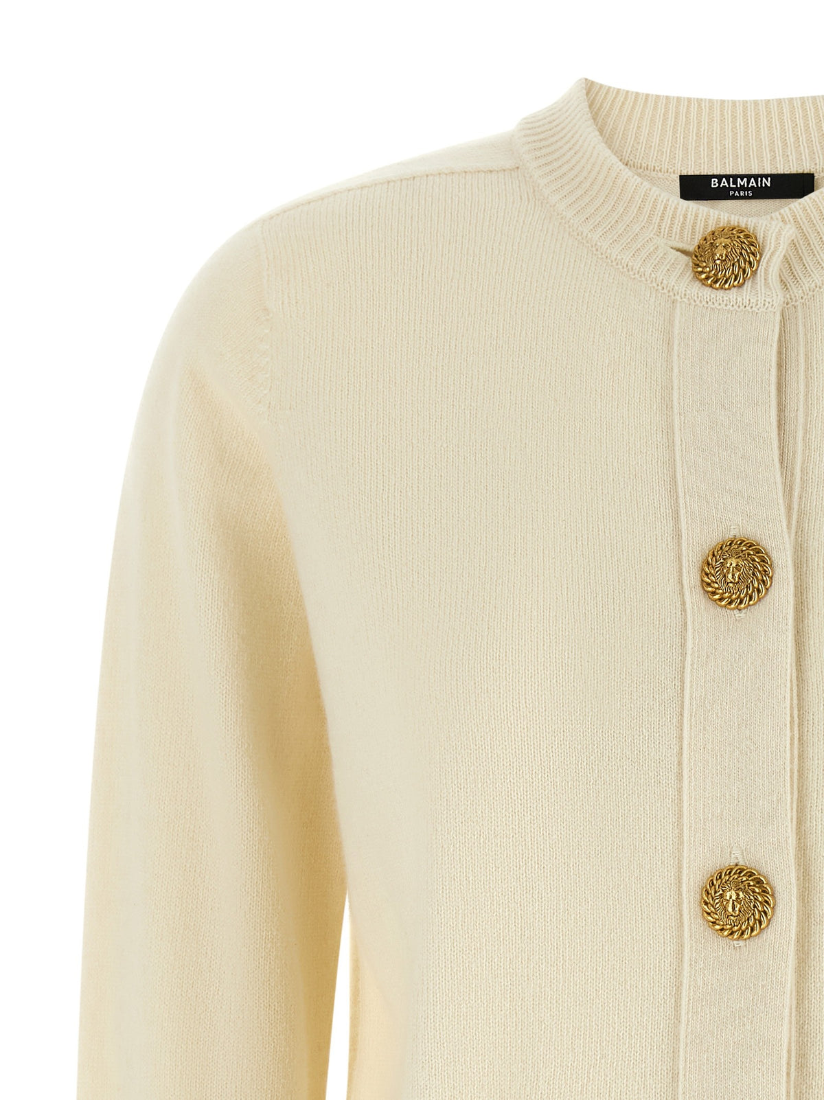 Balmain Vest van kasjmier en wol – Crème