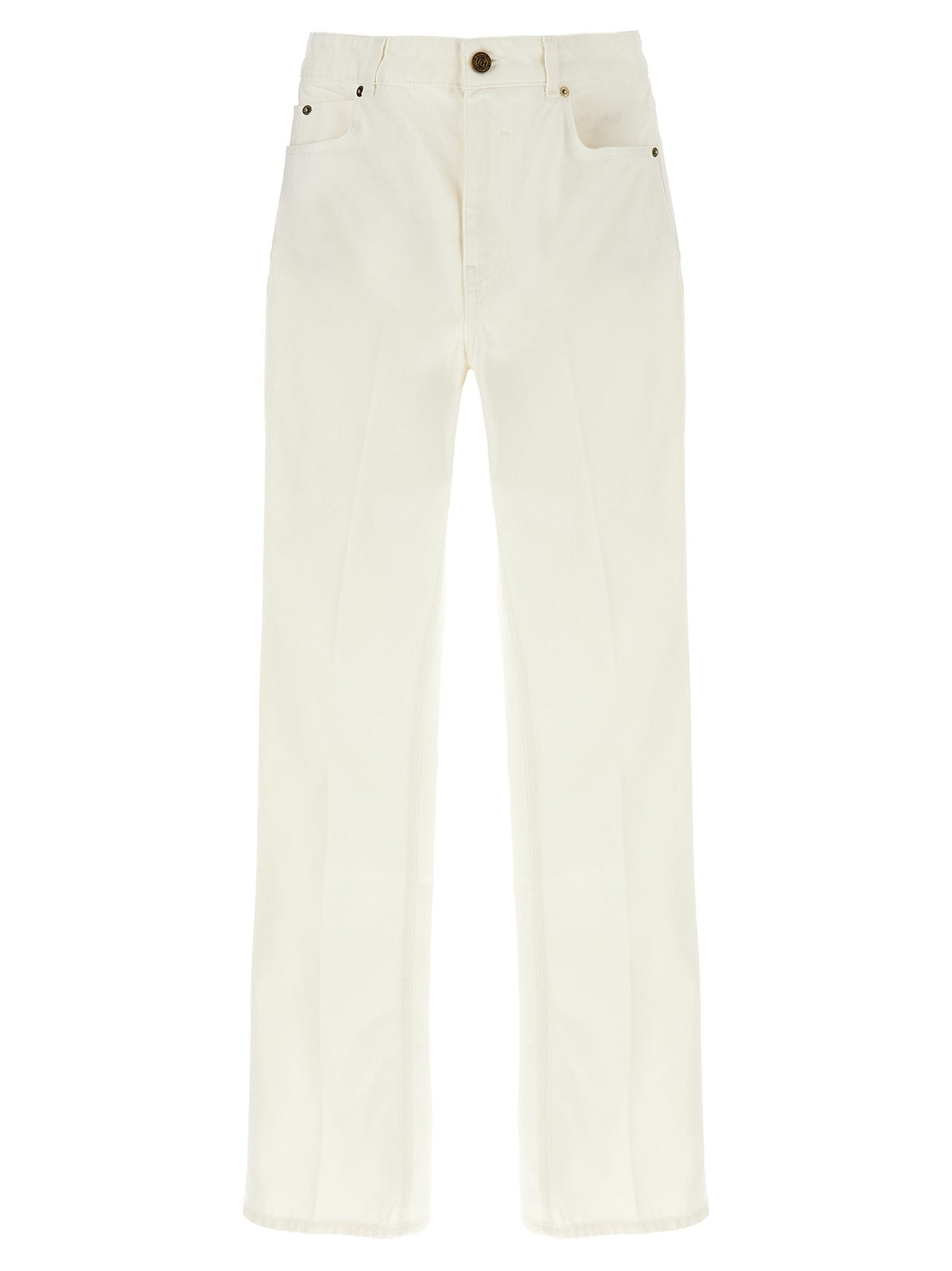 Balmain Jeans met Borduursel – Wit