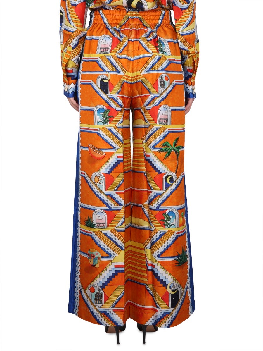 Casablanca Broek met Escalier-print – Meerkleurig