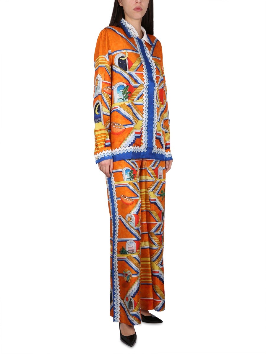 Casablanca Broek met Escalier-print – Meerkleurig