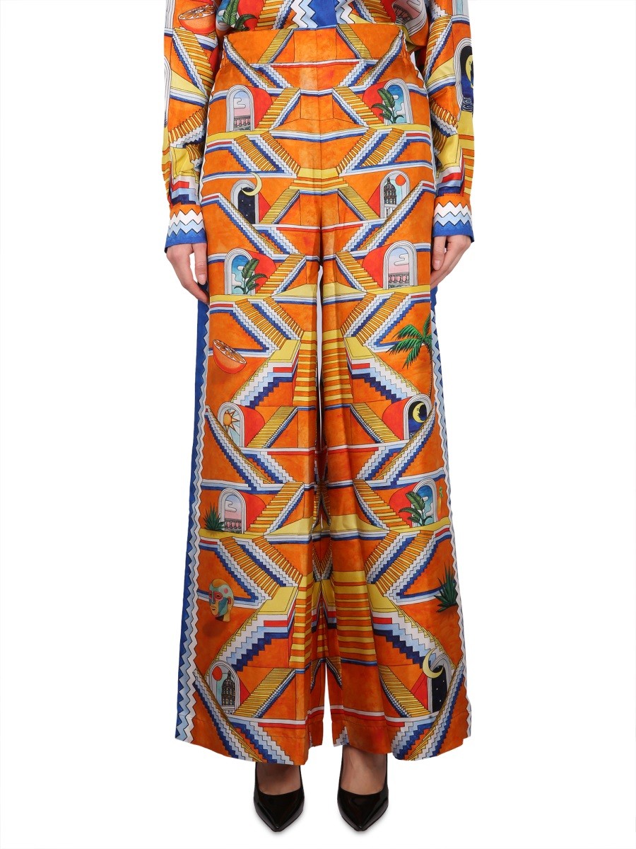 Casablanca Broek met Escalier-print – Meerkleurig