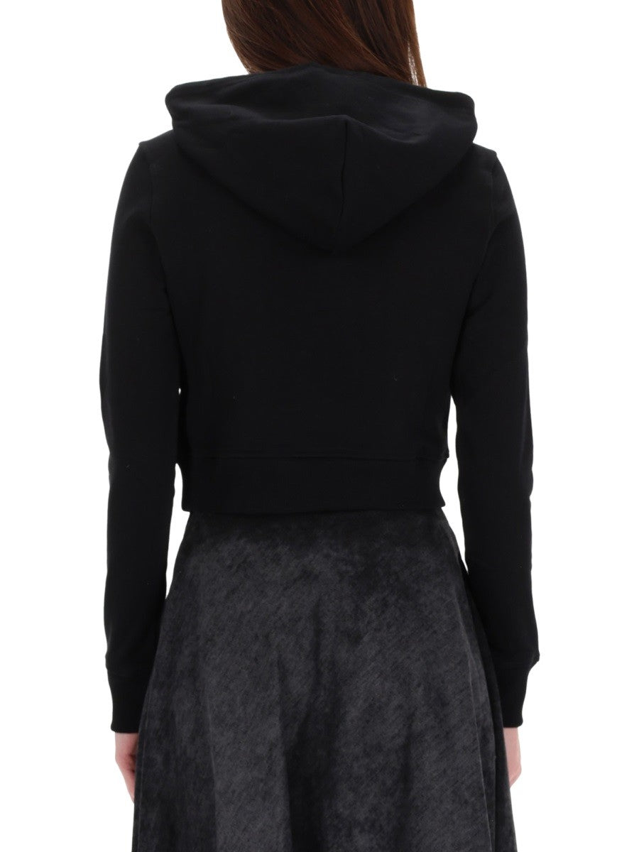 Diesel F-Slimmy Cropped hoodie – Zwart