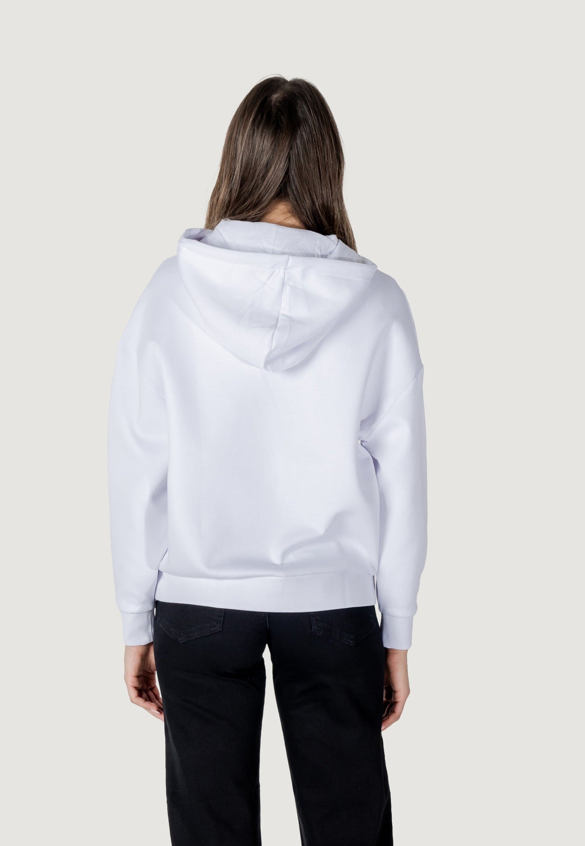 Armani Exchange Hoodie met Voorzakken Dames – Wit