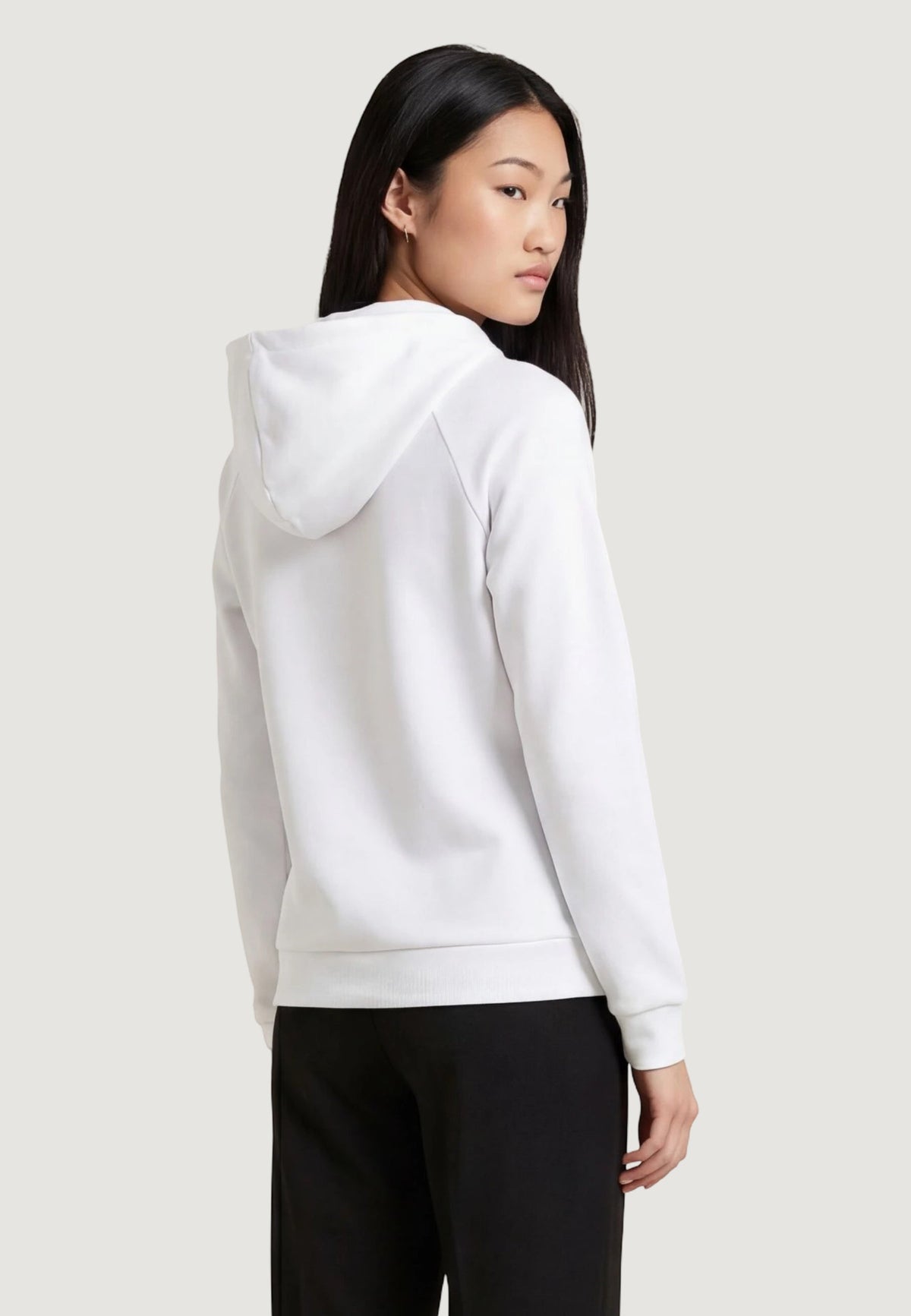 Armani Exchange Hoodie met Voorzakken Dames – Wit