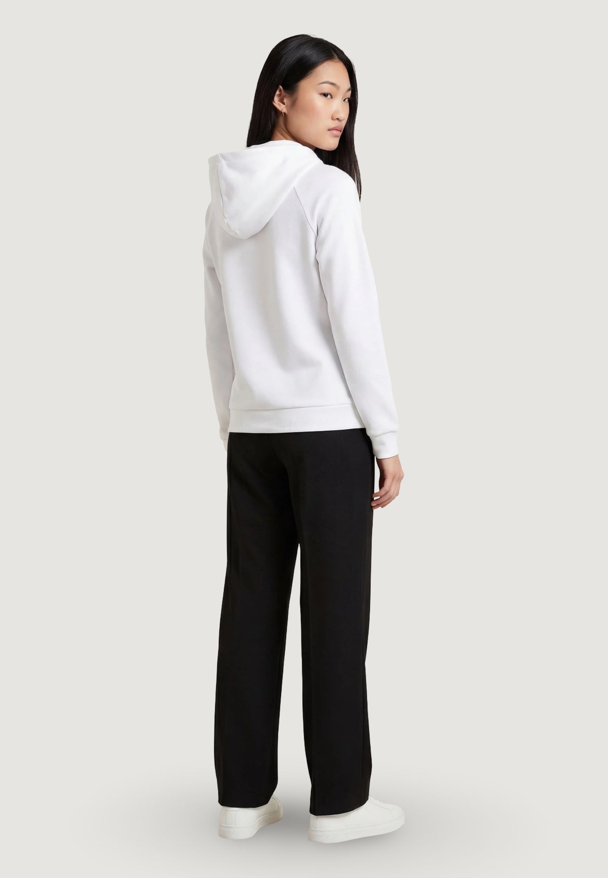 Armani Exchange Hoodie met Voorzakken Dames – Wit
