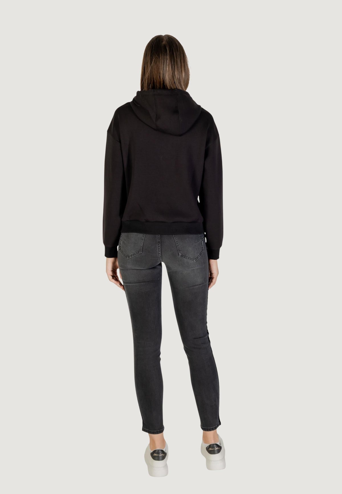 Armani Exchange Hoodie met Print Dames – Zwart
