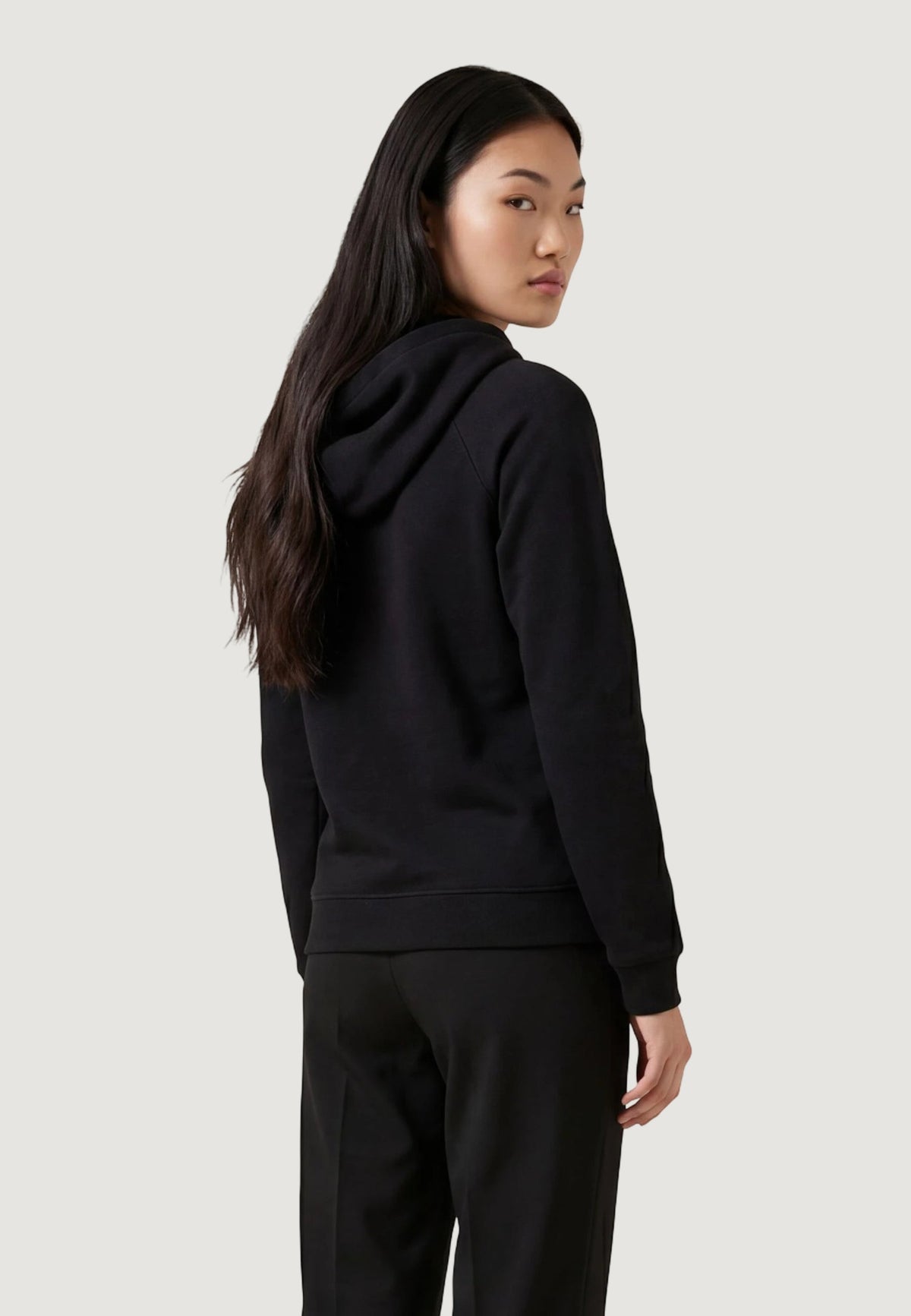Armani Exchange Hoodie met Voorzakken Dames – Zwart