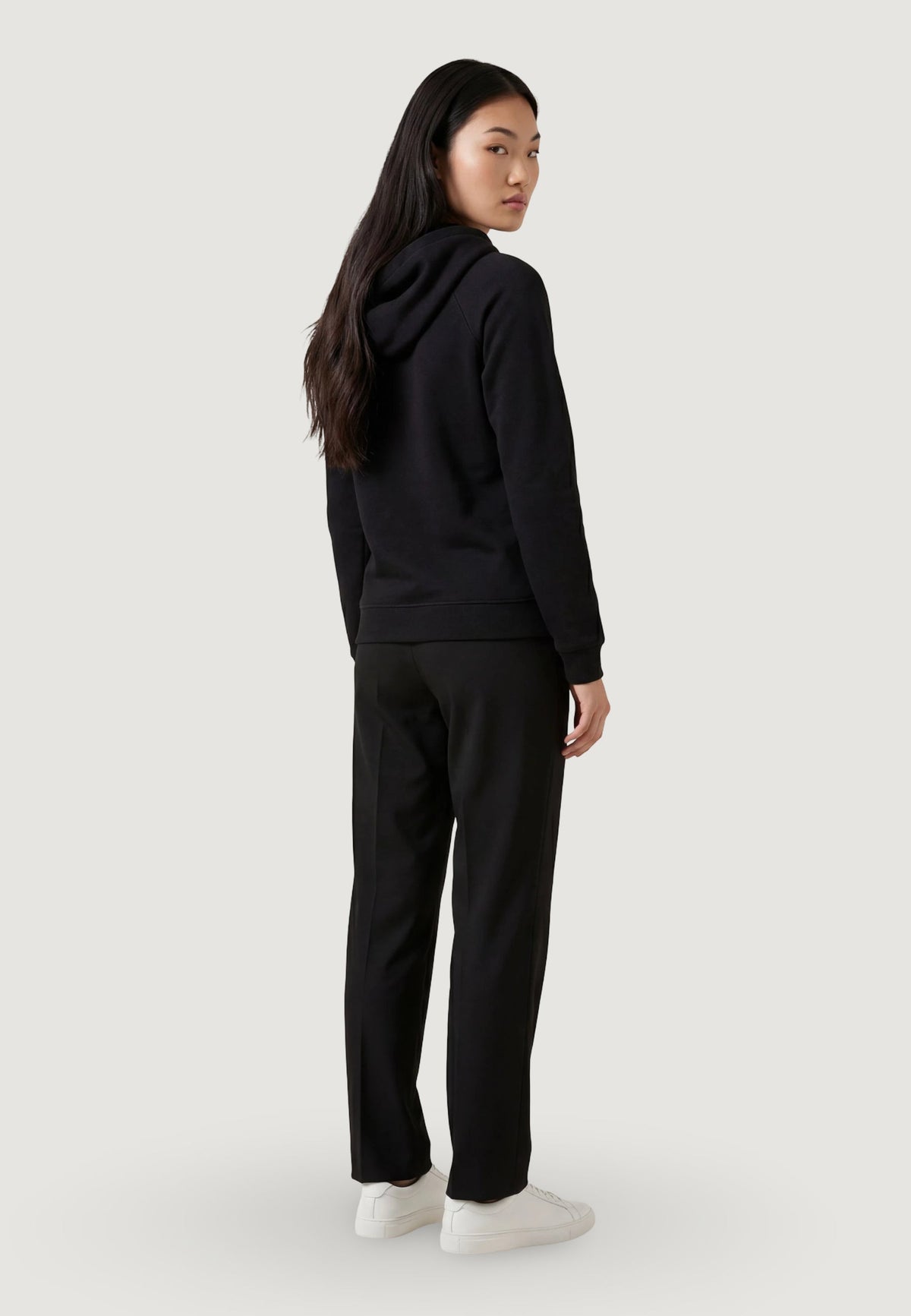 Armani Exchange Hoodie met Voorzakken Dames – Zwart