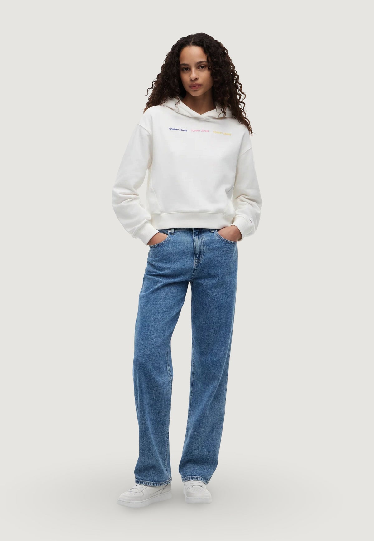Tommy Hilfiger Hoodie met lange mouwen Dames – Wit