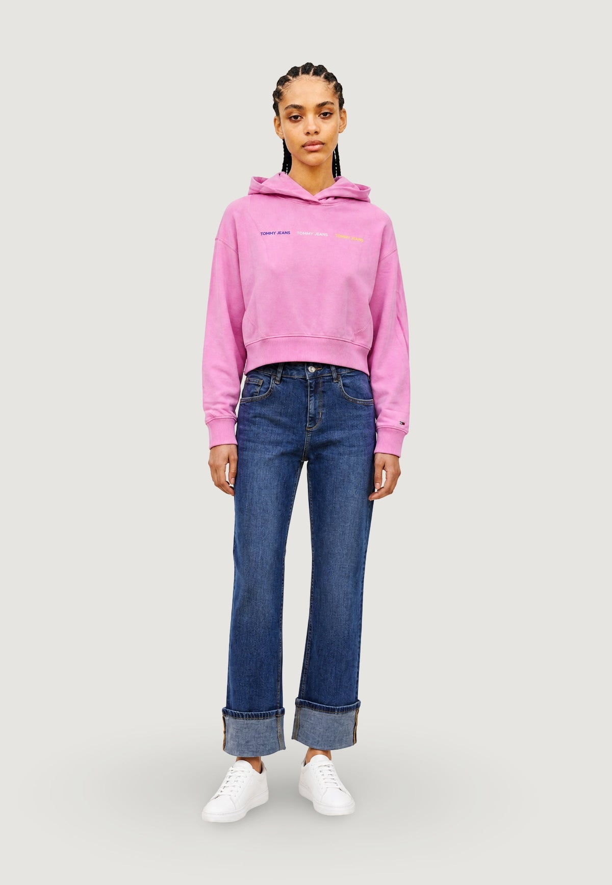 Tommy Hilfiger Hoodie met lange mouwen Dames – Roze