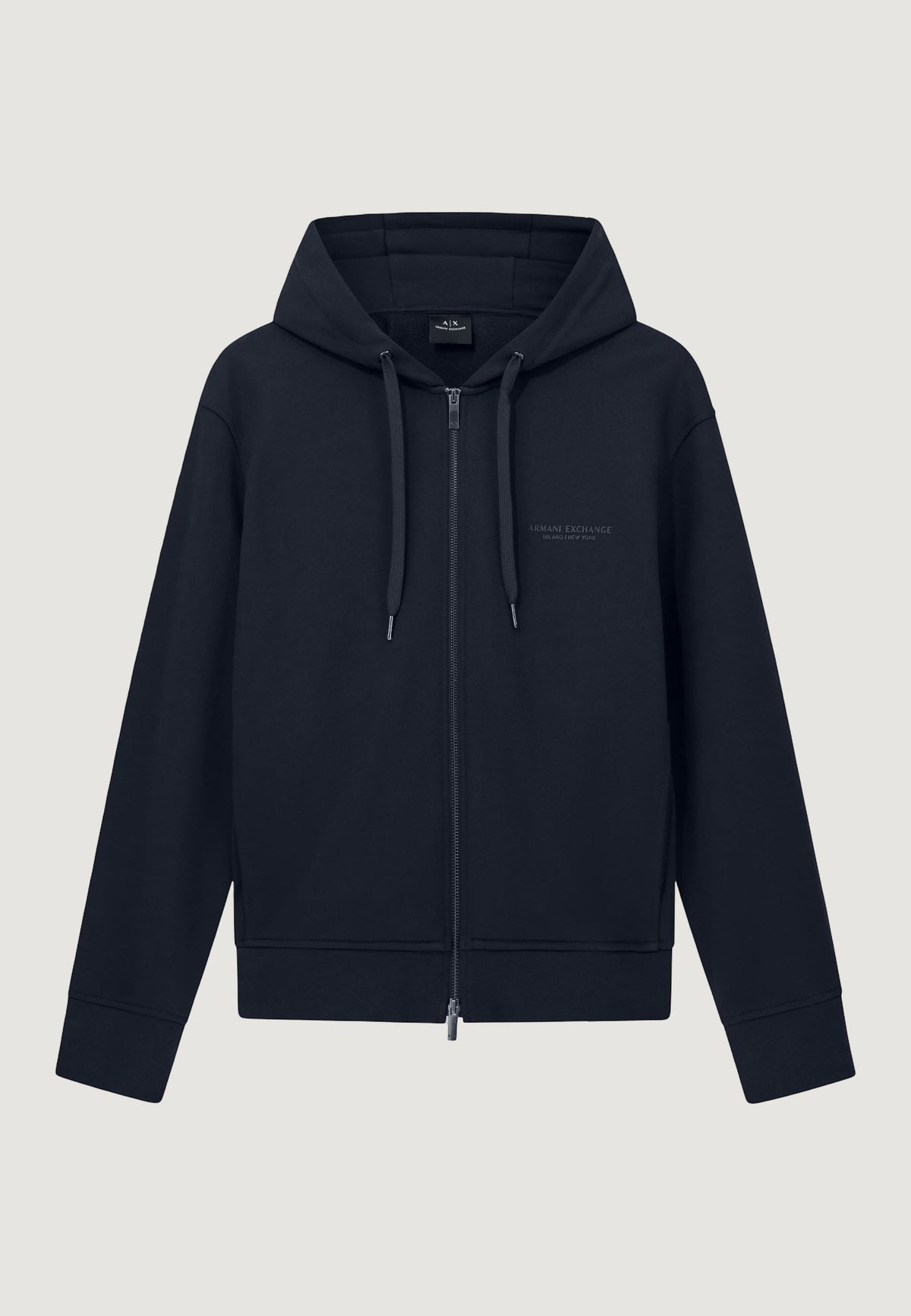 Armani Exchange Katoenen Hoodie met Voorzakken – Blauw