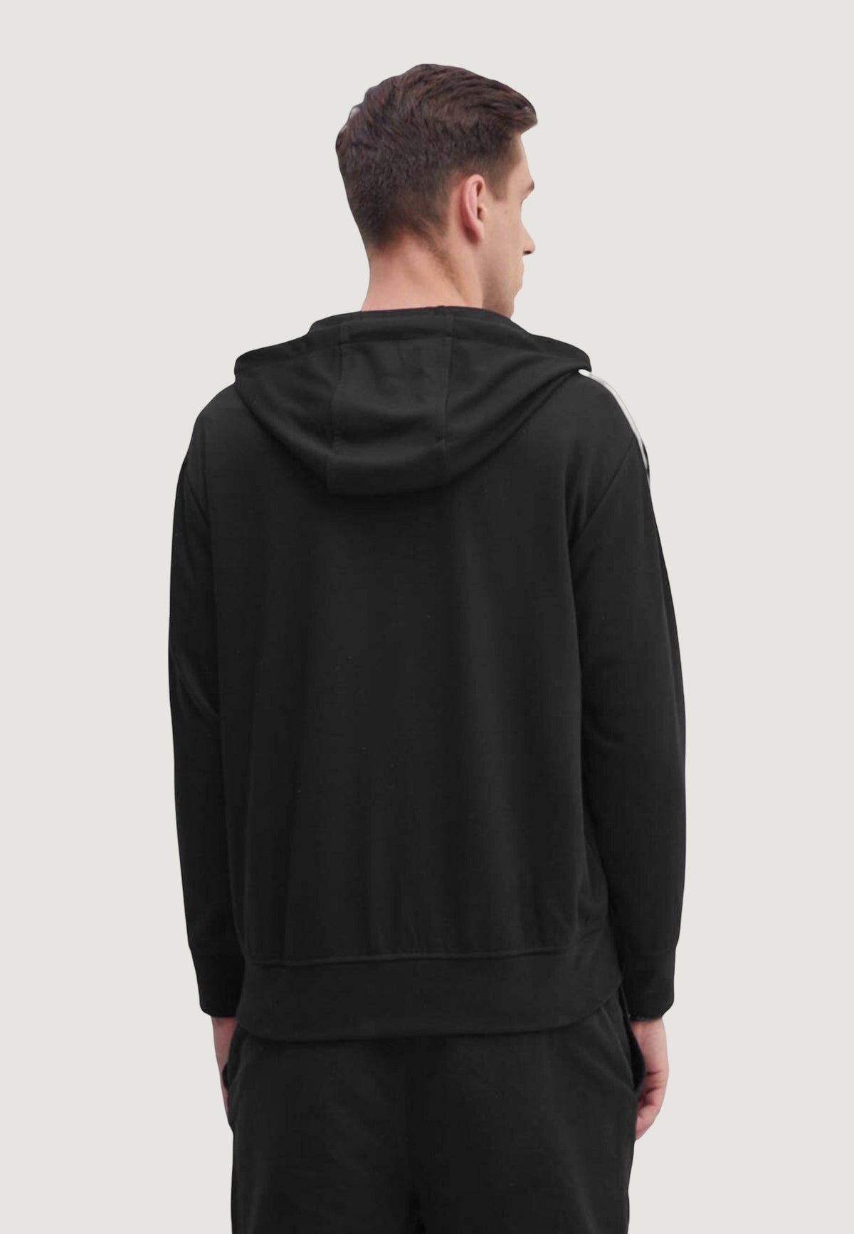 Armani Exchange Hoodie met Zijzakken – Zwart