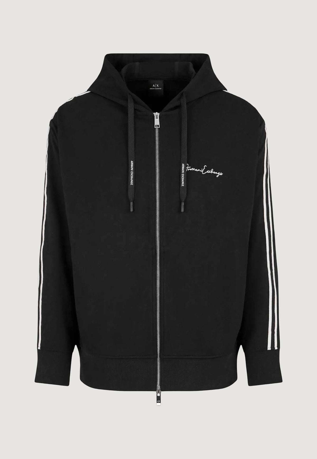 Armani Exchange Hoodie met Zijzakken – Zwart