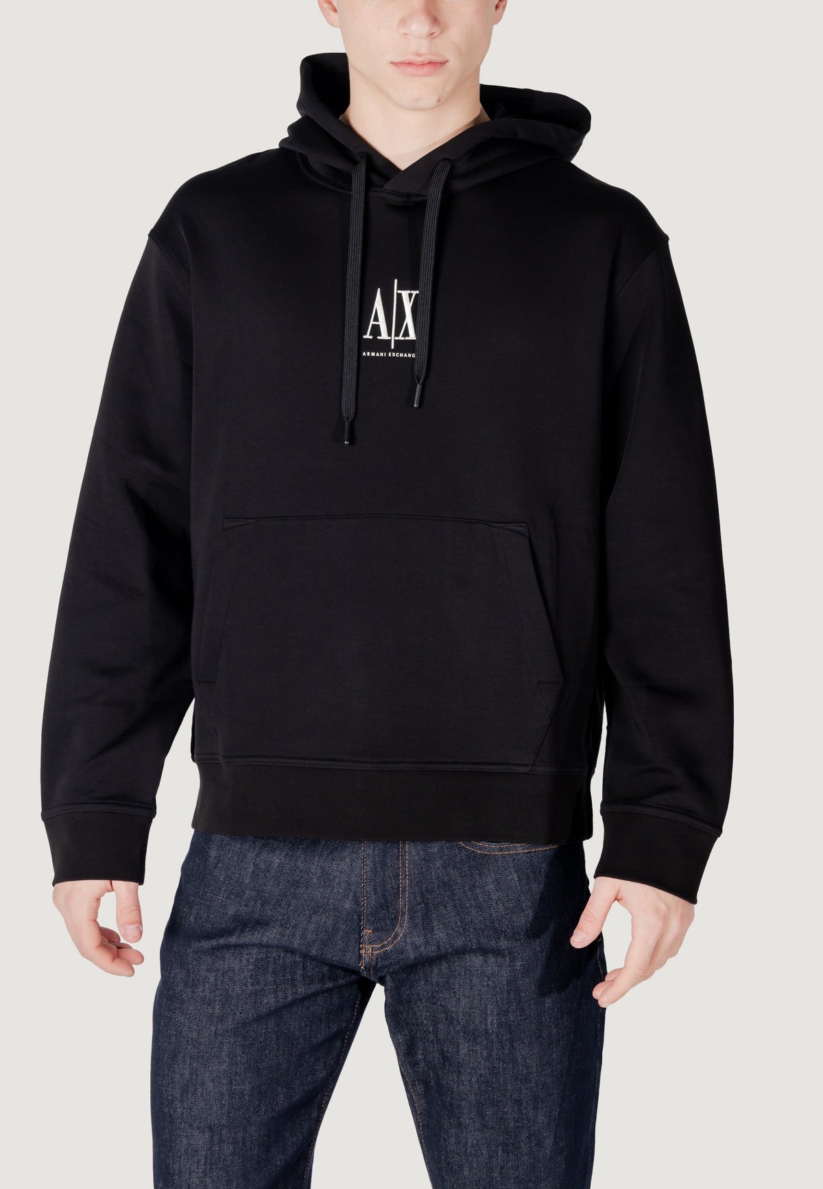 Armani Exchange Hoodie met Zak – Zwart