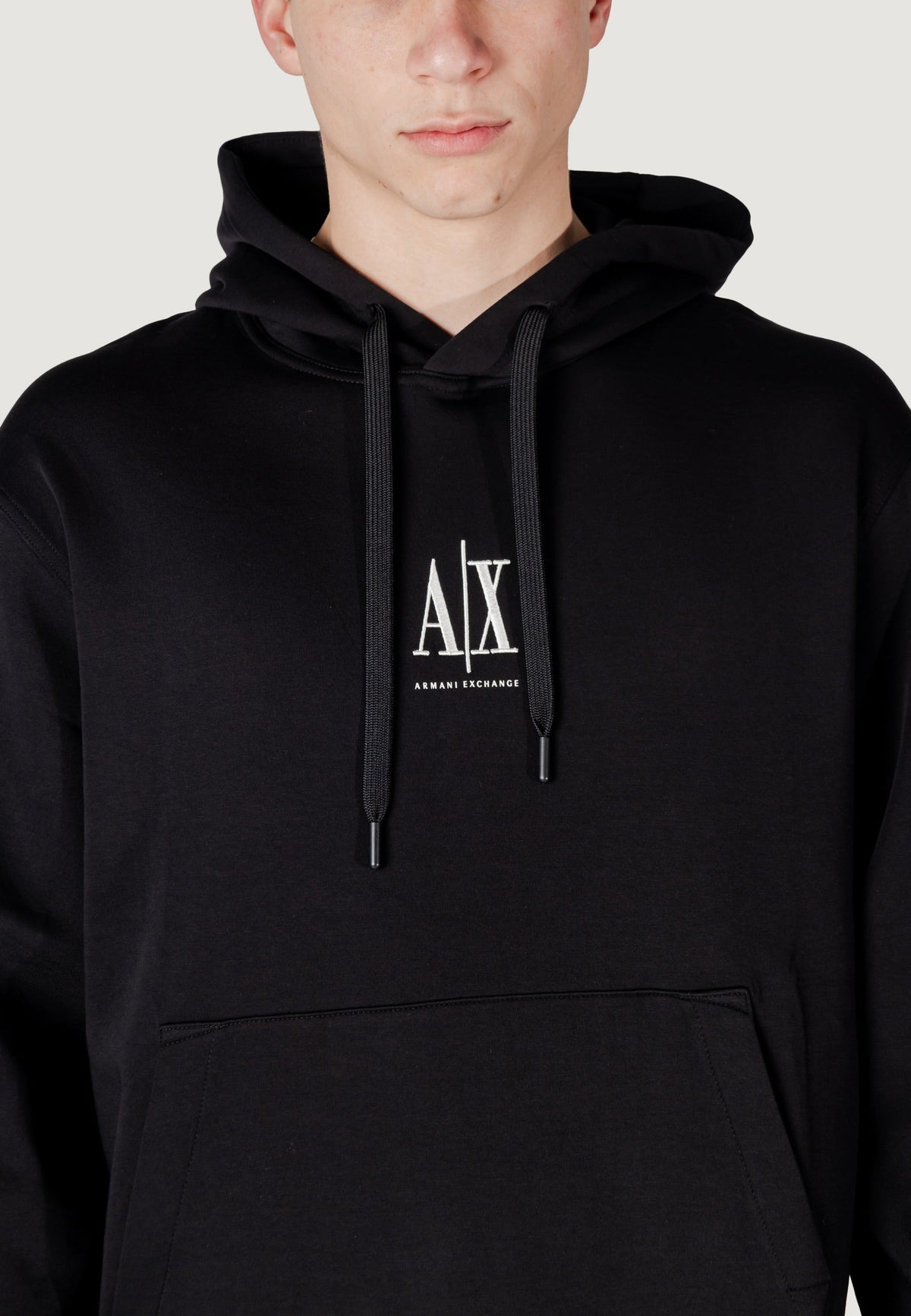 Armani Exchange Hoodie met Zak – Zwart