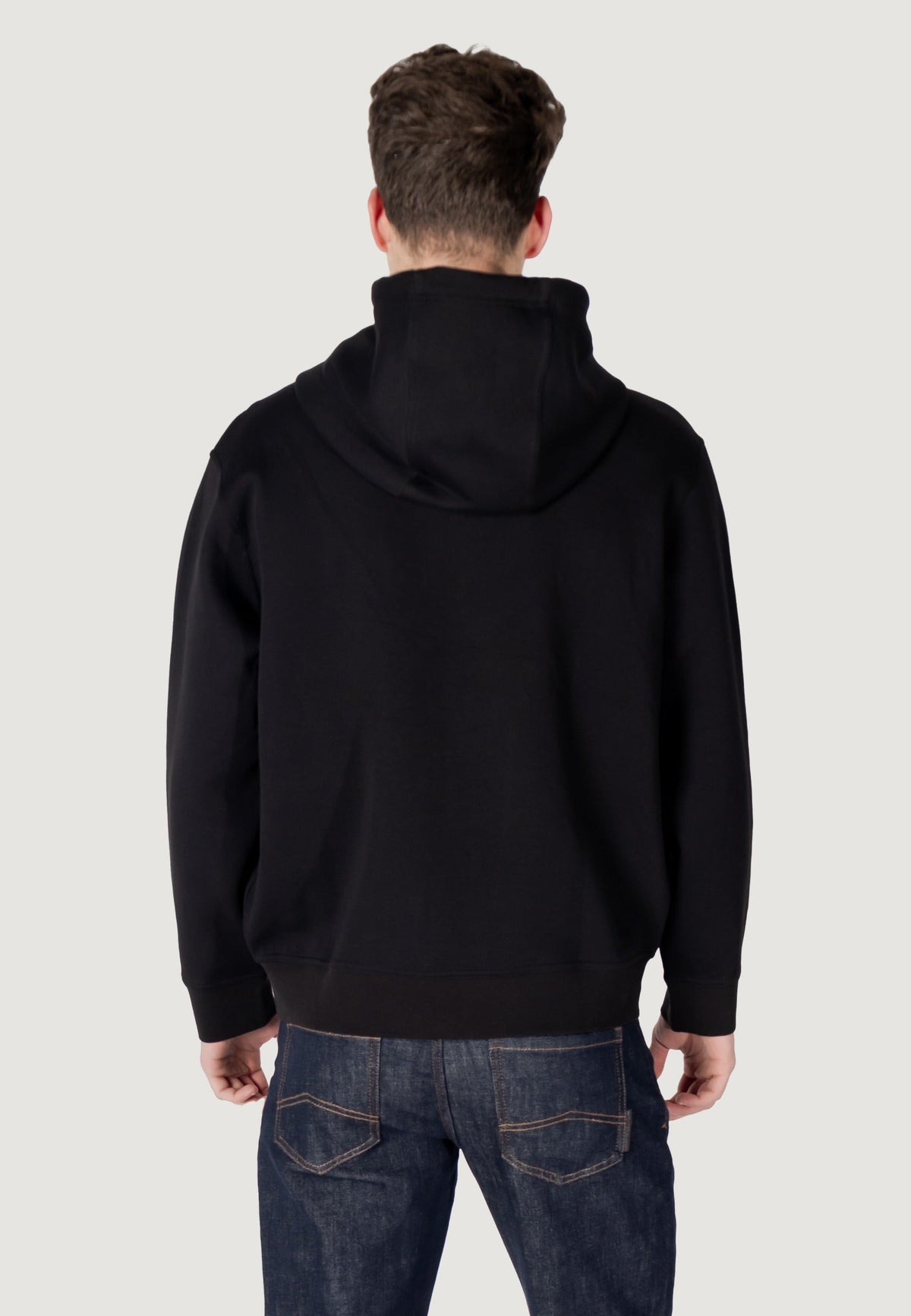 Armani Exchange Hoodie met Voorzakken Heren – Zwart