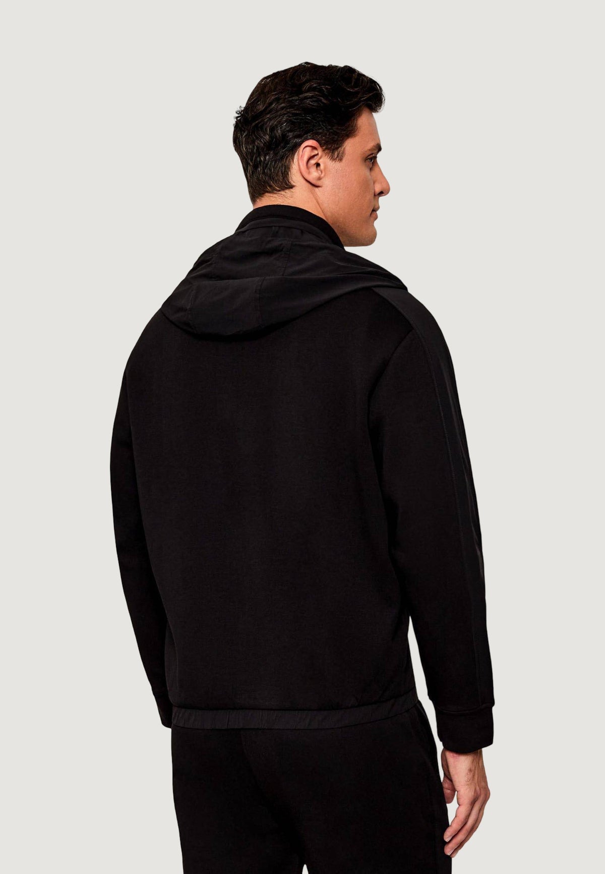 Armani Exchange Hoodie met Driekwart Mouwen – Zwart