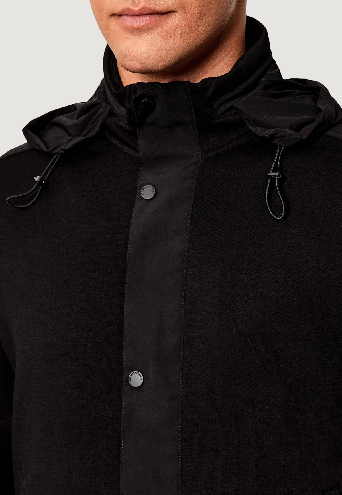 Armani Exchange Hoodie met Driekwart Mouwen – Zwart