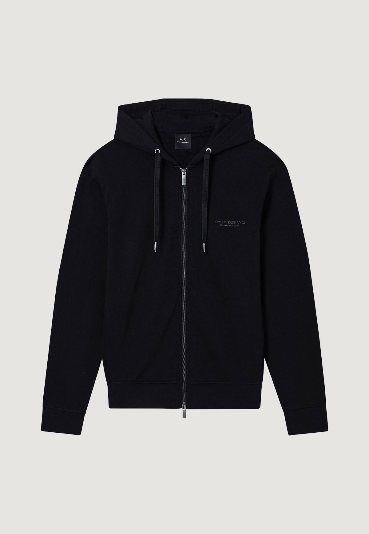 Armani Exchange Katoenen Hoodie met Print – Zwart