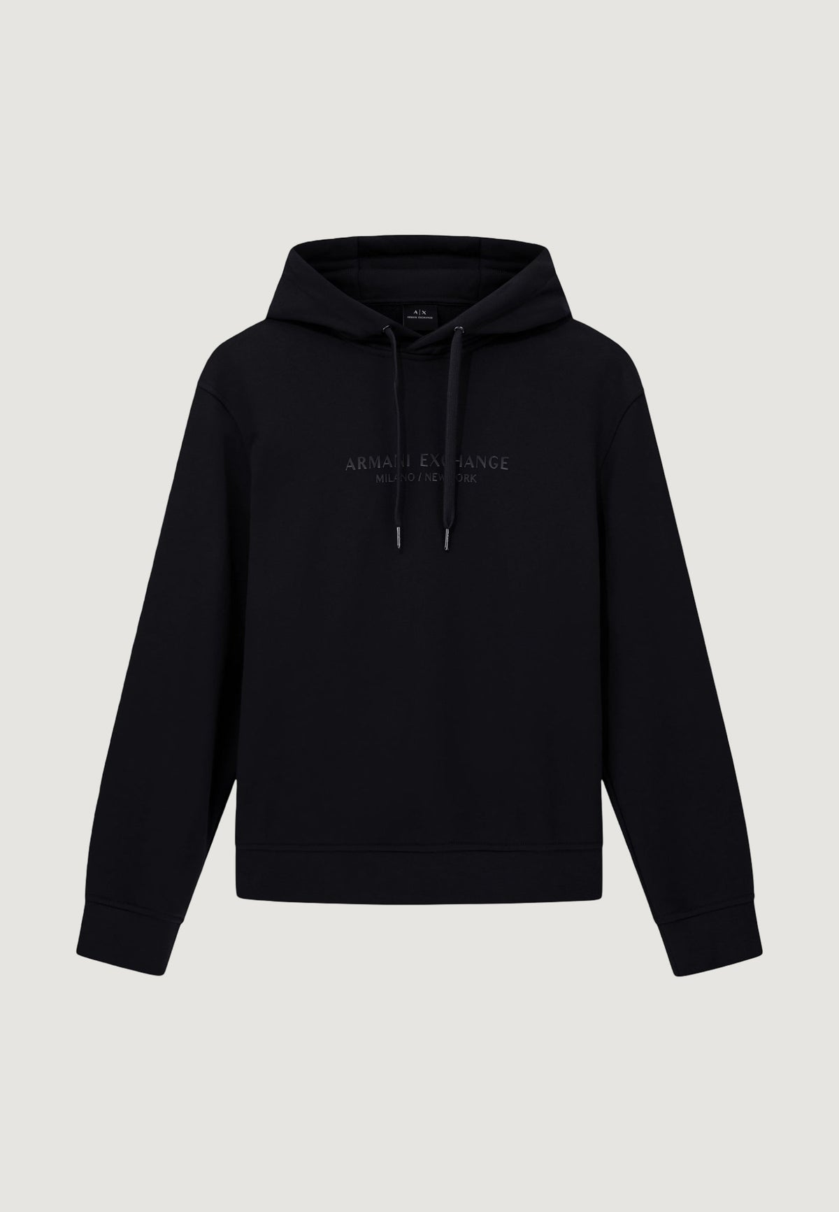 Armani Exchange Katoenen Hoodie met V-hals – Zwart