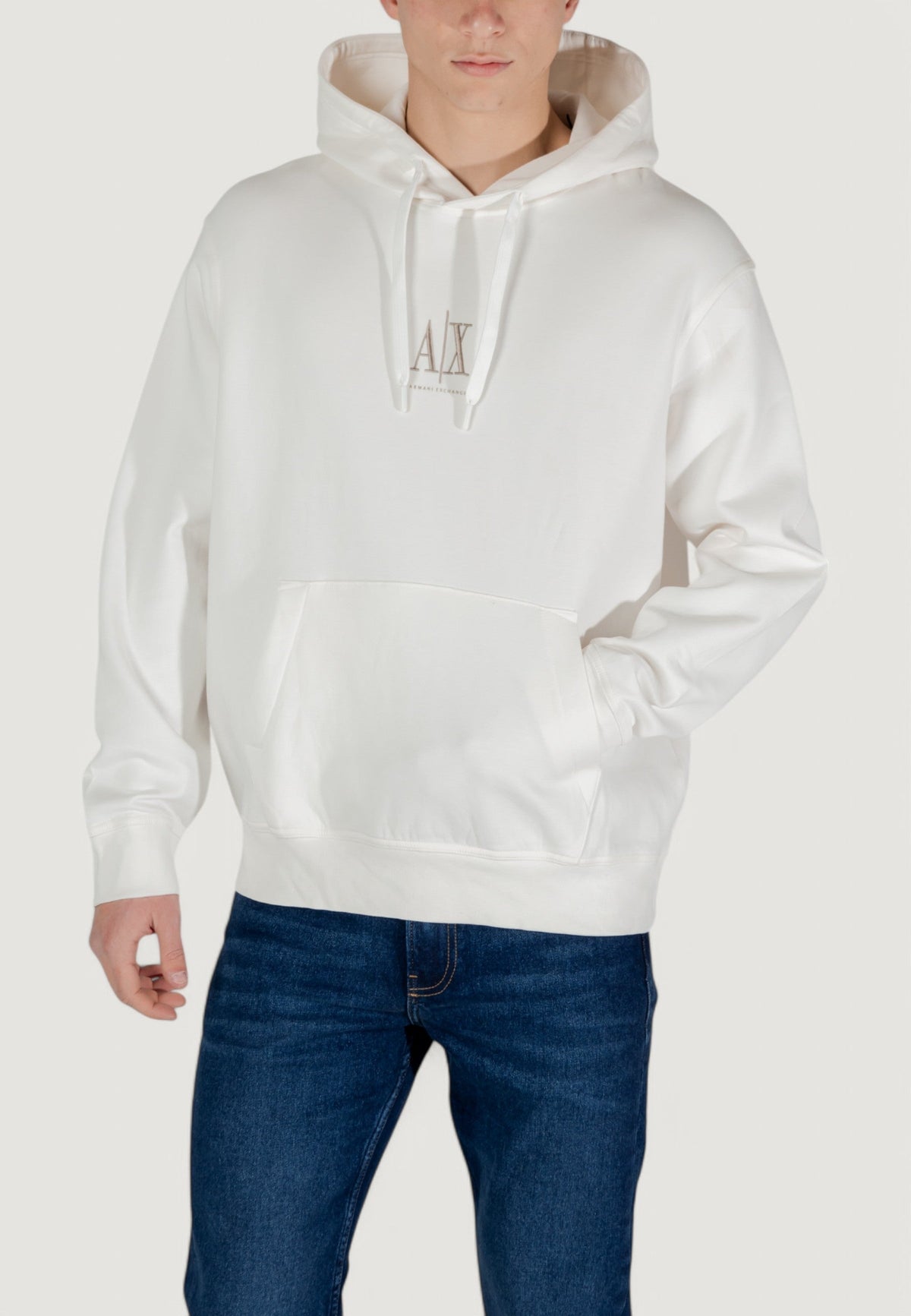 Armani Exchange Hoodie met Print Heren – Wit
