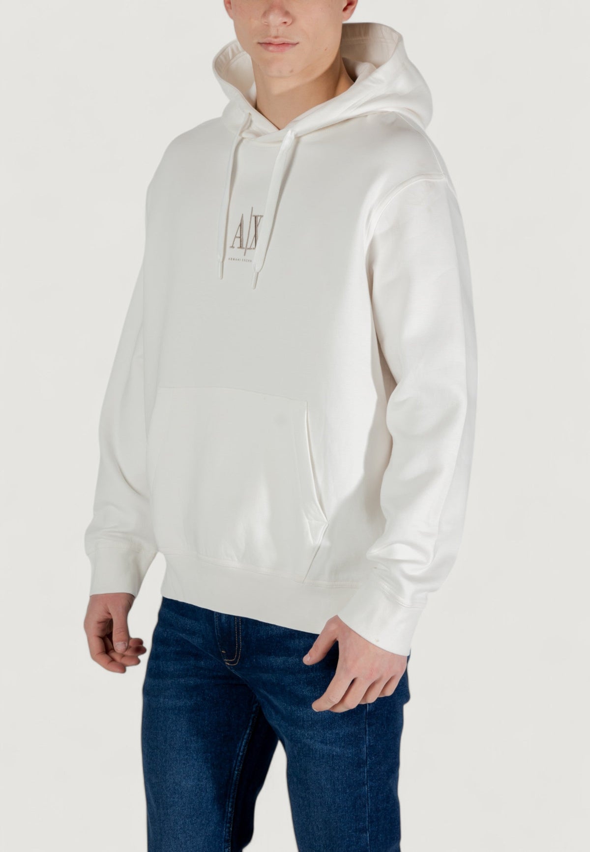 Armani Exchange Hoodie met Print Heren – Wit