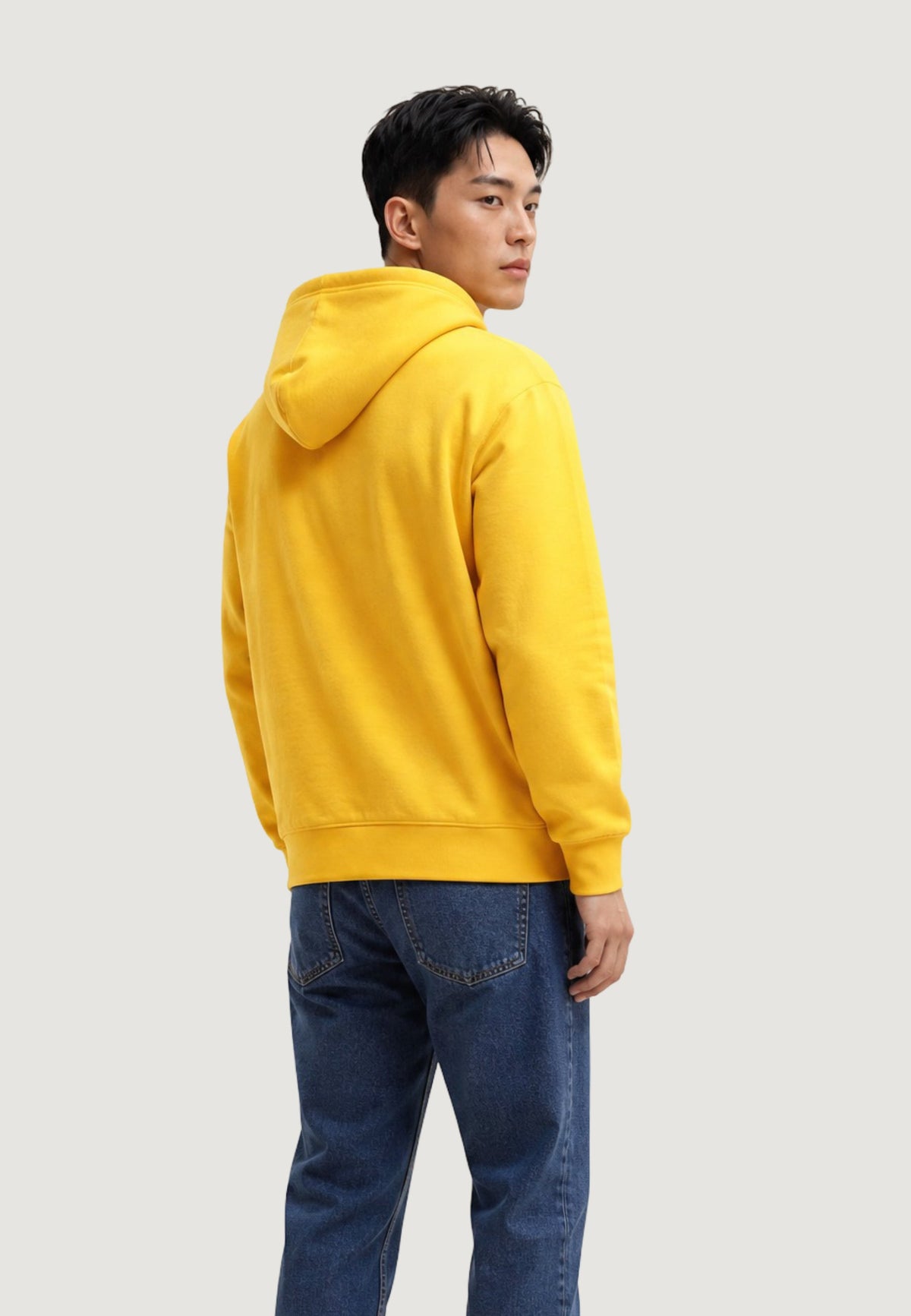 Tommy Hilfiger Hoodie met lange mouwen en zak – Geel