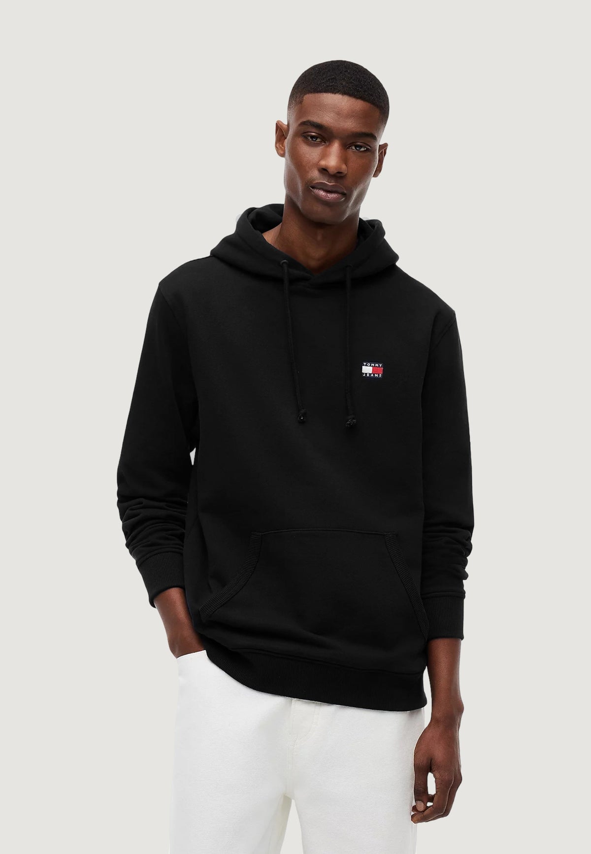 Tommy Hilfiger Hoodie met zak – Zwart