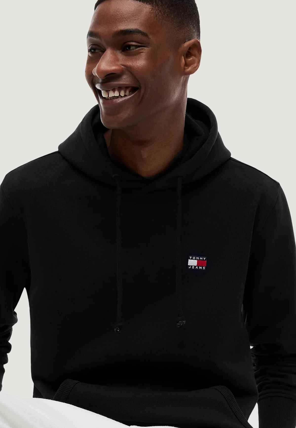 Tommy Hilfiger Hoodie met zak – Zwart