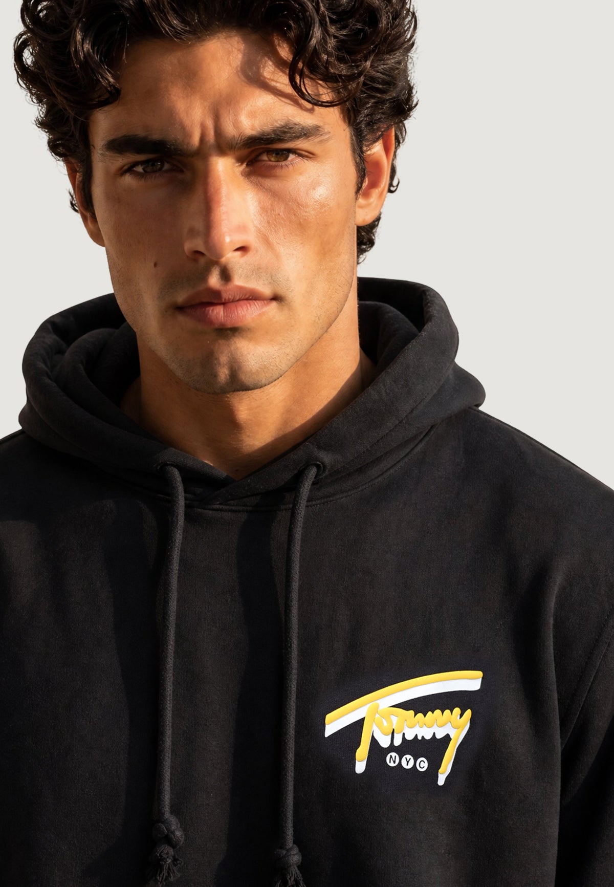 Tommy Hilfiger Hoodie met print – Zwart
