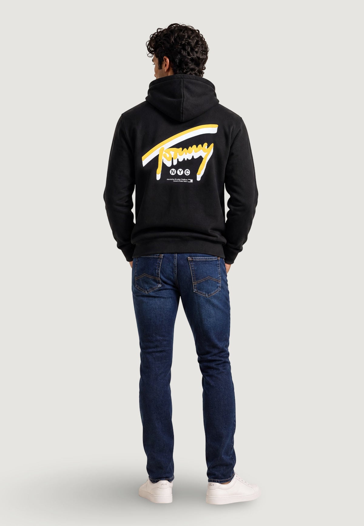 Tommy Hilfiger Hoodie met print – Zwart