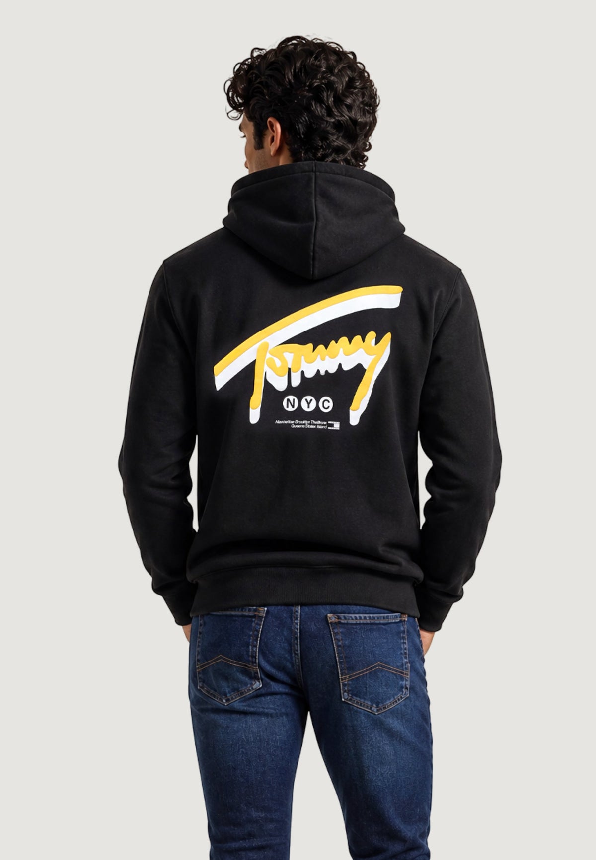 Tommy Hilfiger Hoodie met print – Zwart