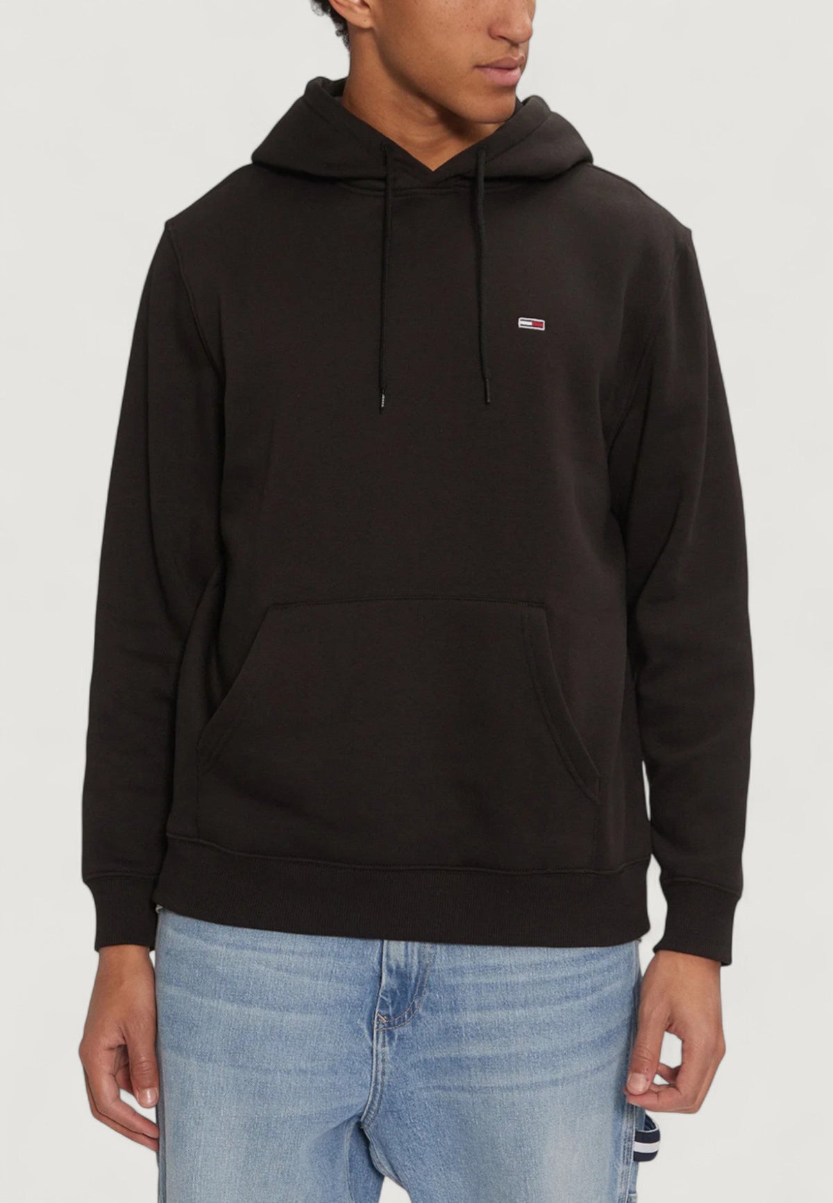 Tommy Hilfiger Regular fit hoodie met voorzakken – Zwart