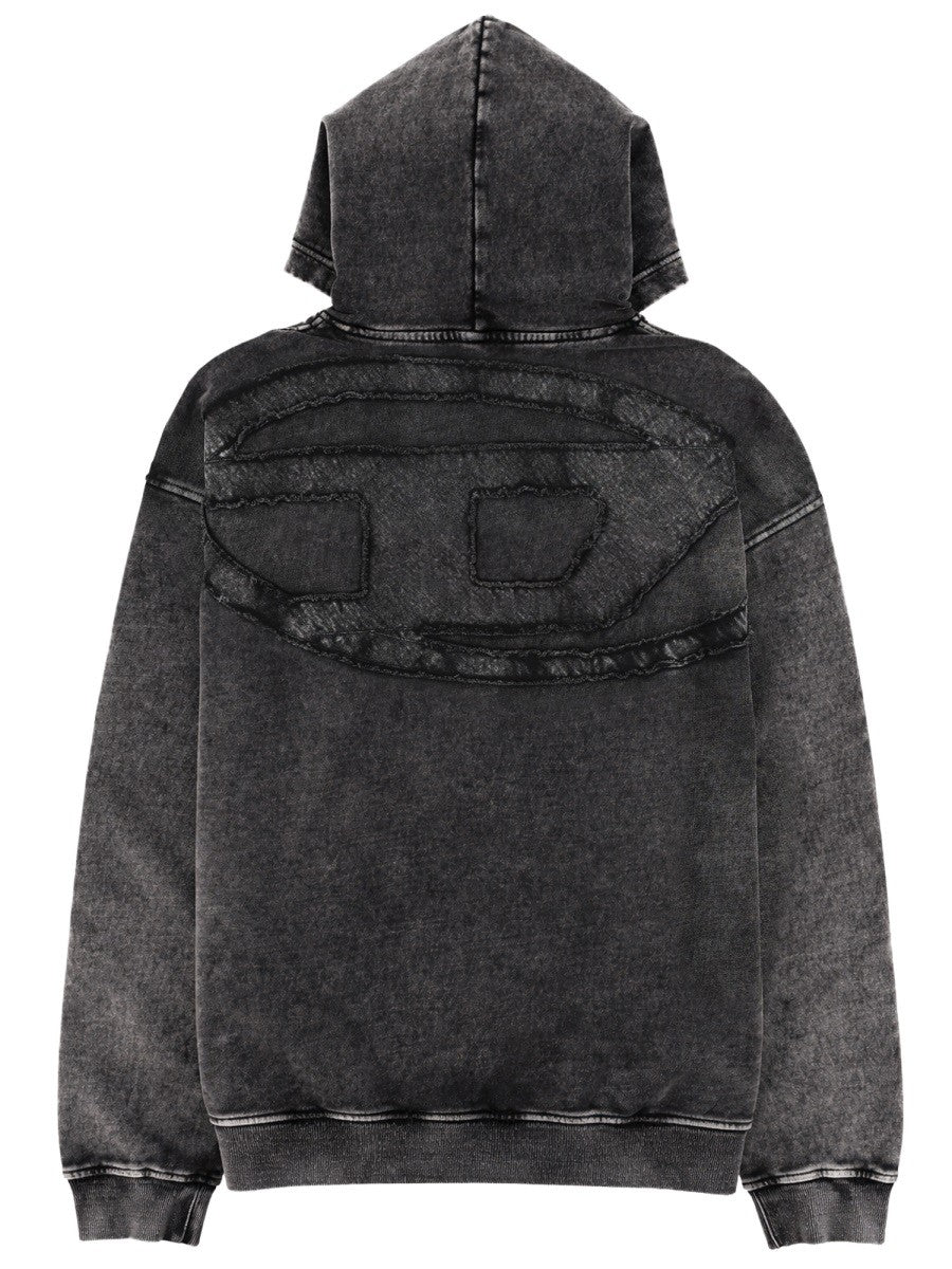 Diesel Hoodie met logo – Antraciet