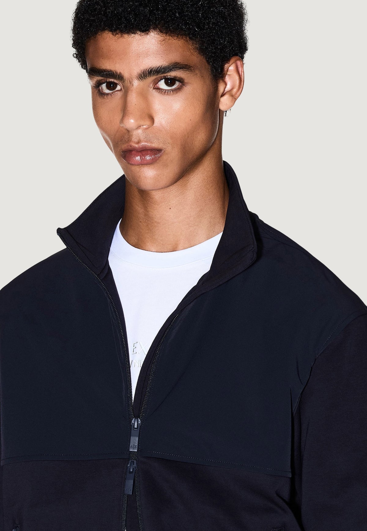 Armani Exchange Trui met Rits – Blauw