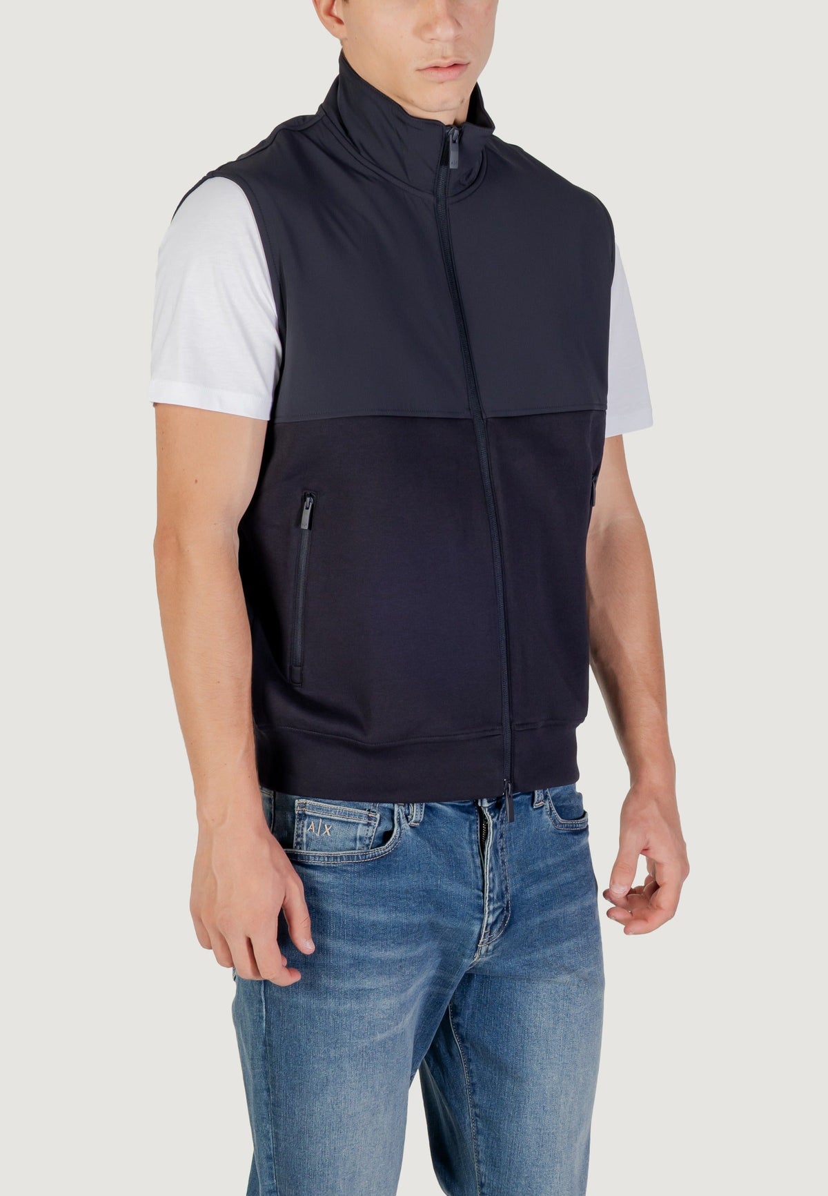 Armani Exchange Vest met Zijzakken – Blauw