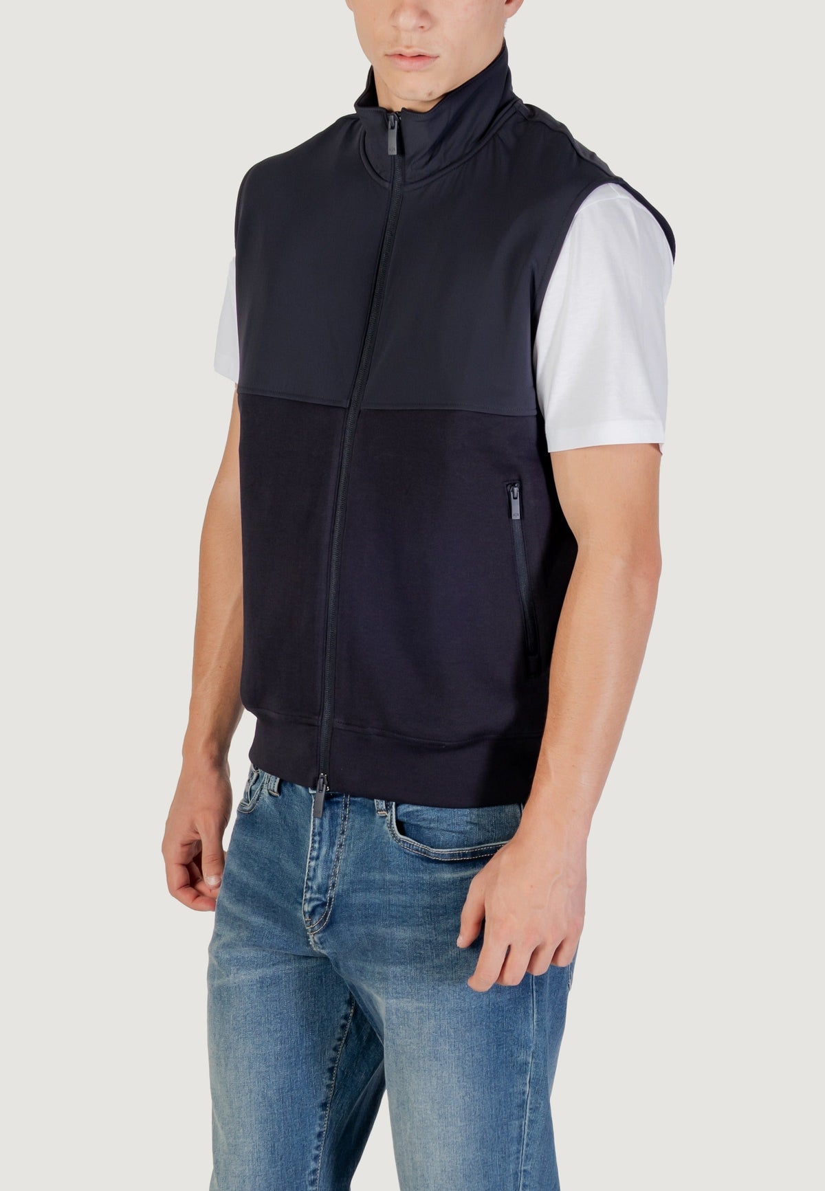 Armani Exchange Vest met Zijzakken – Blauw
