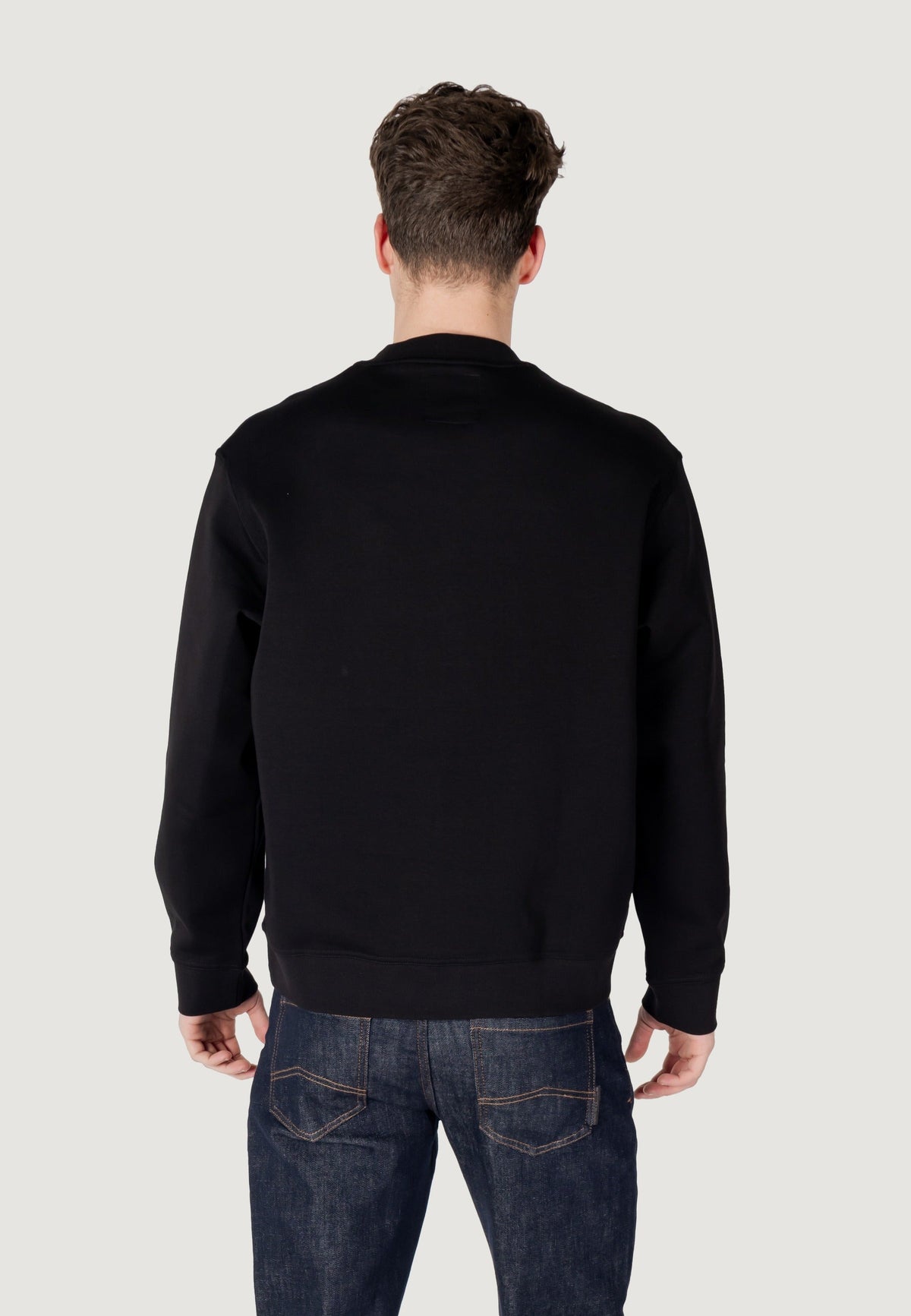Armani Exchange Sweater met Ronde Hals Heren – Zwart