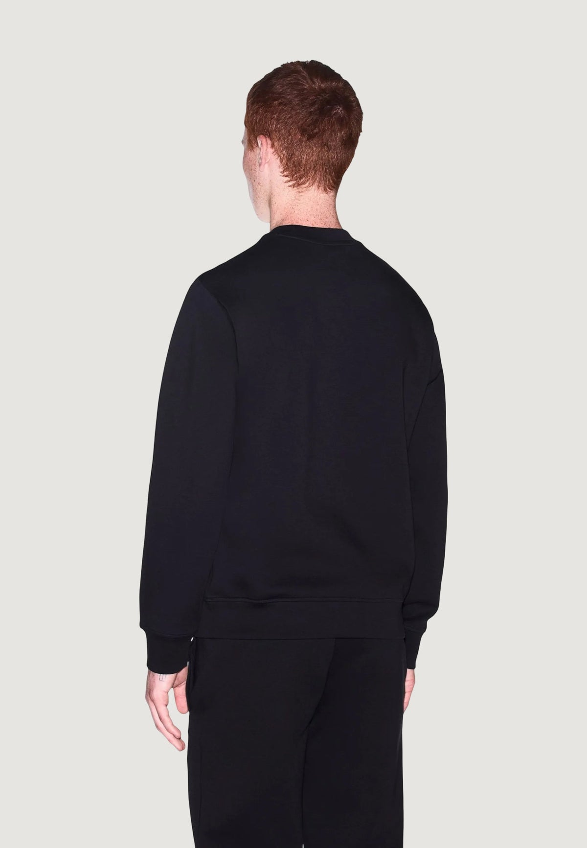 Armani Exchange Sweater met Ronde Hals – Zwart