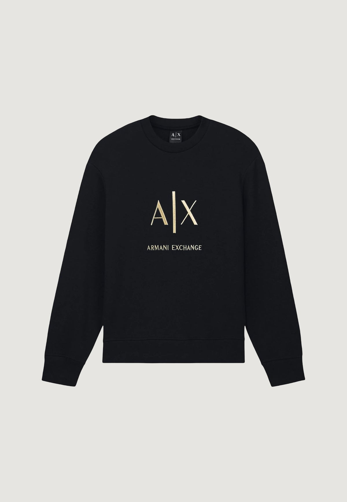 Armani Exchange Sweater met Ronde Hals – Zwart