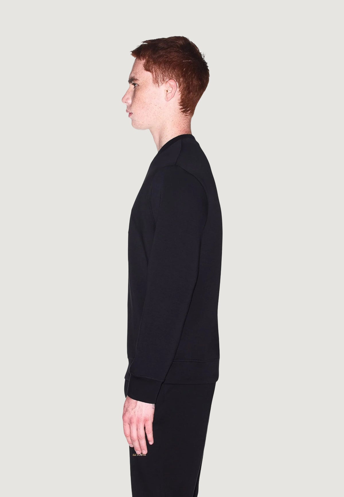 Armani Exchange Sweater met Ronde Hals – Zwart